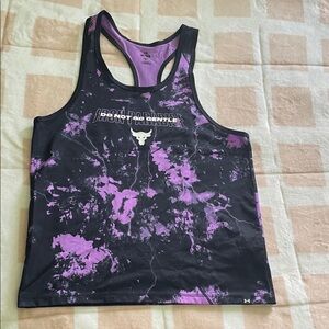 Under Armour Men's Black and Purple Tank